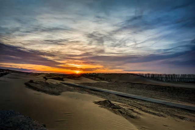 Katwijk aan Zee: Christmas sunset on the beach