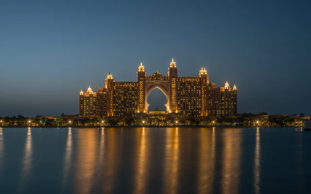Dubai from The Palm: Atlantis and the Jumeirah skyline