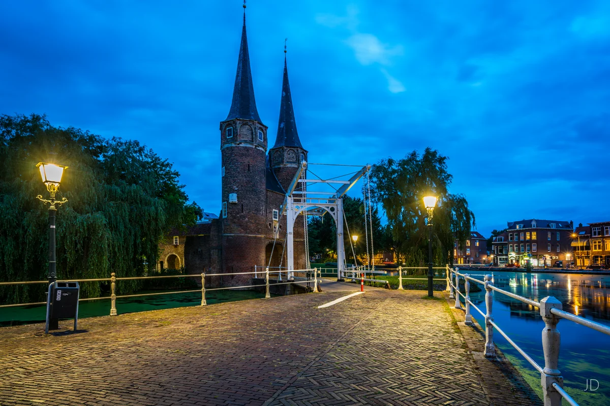 Oostpoort, Delft — Oostpoort Delft at sunset