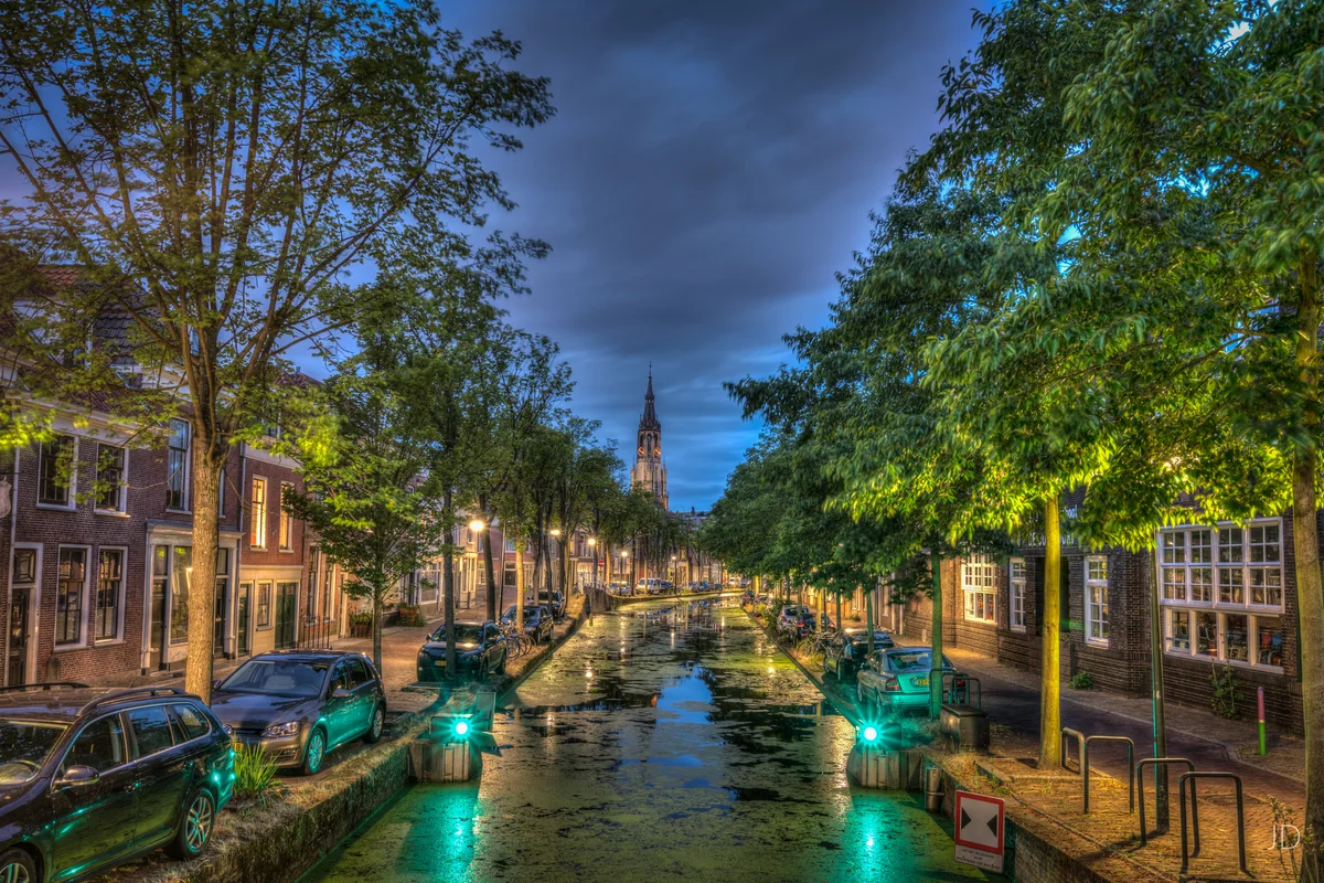 Delft — Oostpoort Delft at sunset