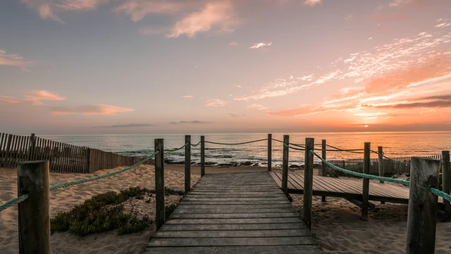 Northern Portugal’s Atlantic coast at sunset