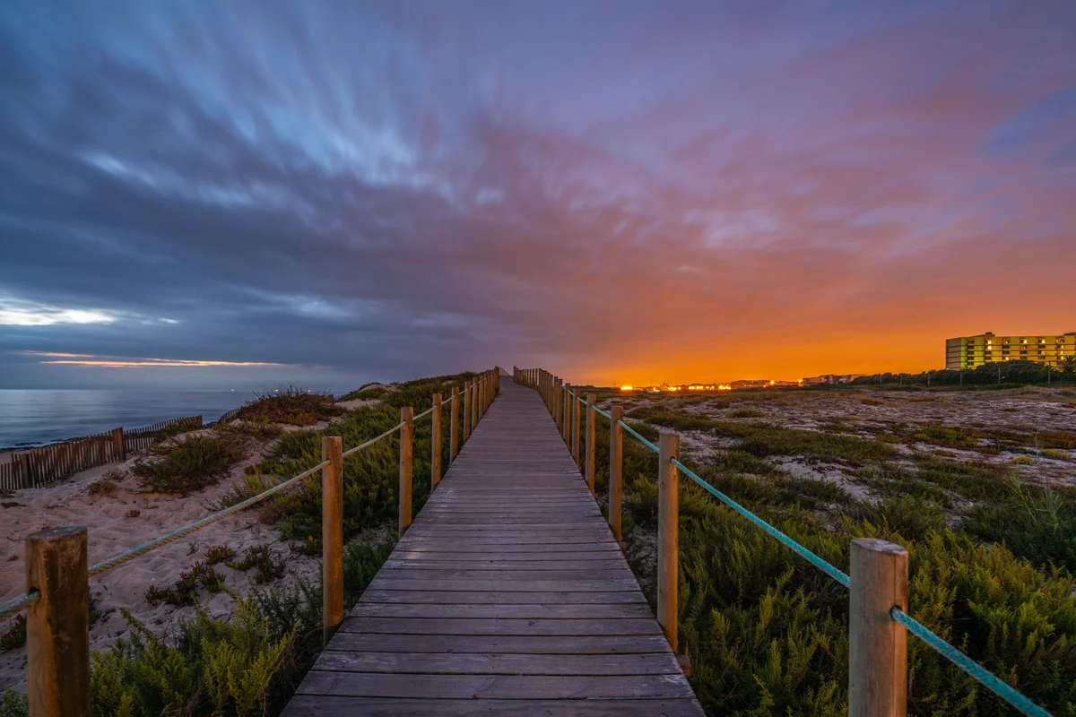 Solverde Path — Northern Portugal’s Atlantic coast at sunset