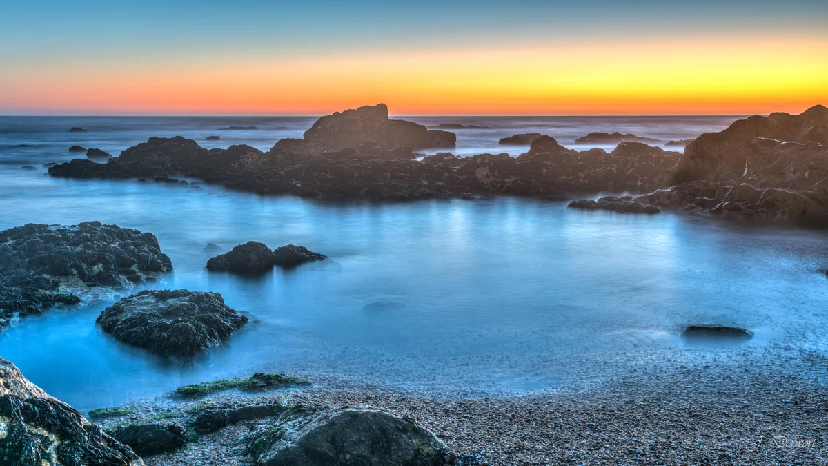 Vibrant Shores — Northern Portugal’s Atlantic coast at sunset