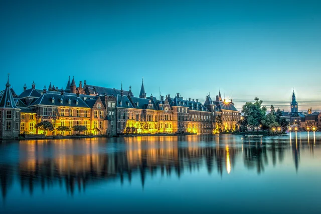 The Hofvijver in The Hague: reflections of the Binnenhof